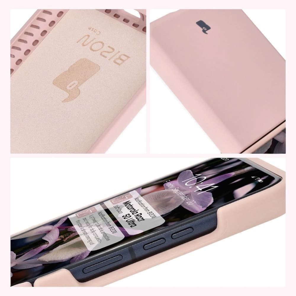 Bizon Soft Case Motorola Razr 50 Ultra roz deschis - 5