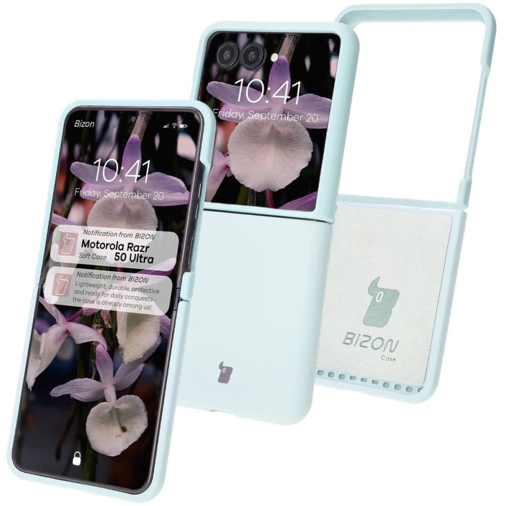 Bizon Soft Case Motorola Razr 50 Ultra albastru deschis