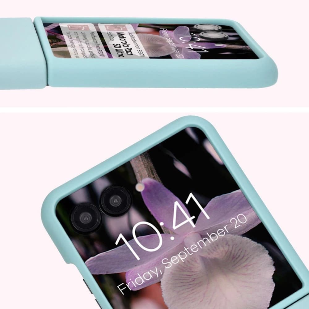 Bizon Soft Case Motorola Razr 50 Ultra albastru deschis - 6