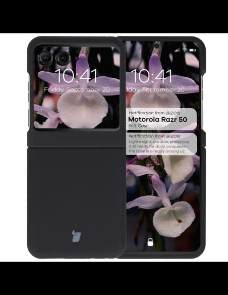 Caz moale Bizon pentru Motorola Razr 50 negru