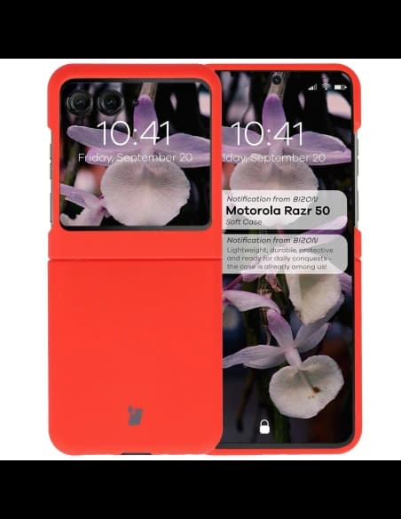 Husă din silicon pentru Motorola Razr 50 roșie.