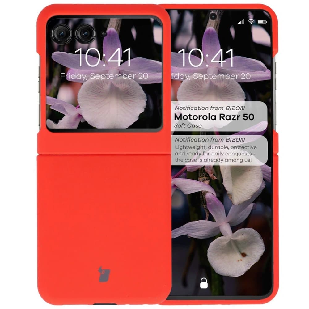 Husă din silicon pentru Motorola Razr 50 roșie.