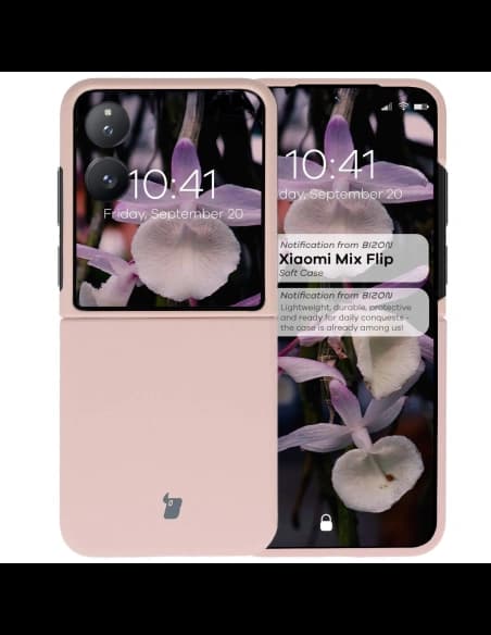 Bizon Soft Case Xiaomi Mix Flip hellrosa