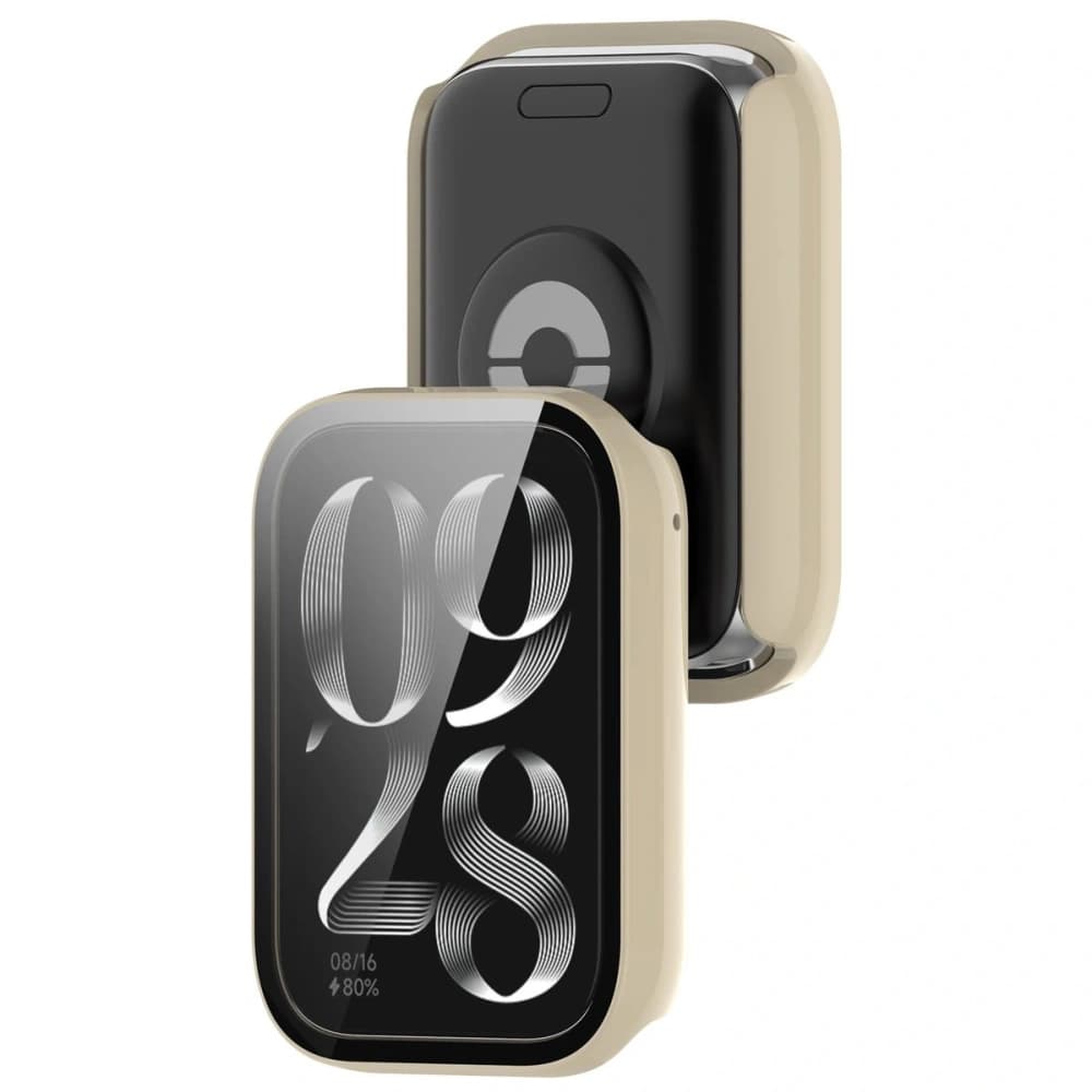 Bizon Case+Glass Watch Xiaomi Mi Smart Band 9 Pro beige