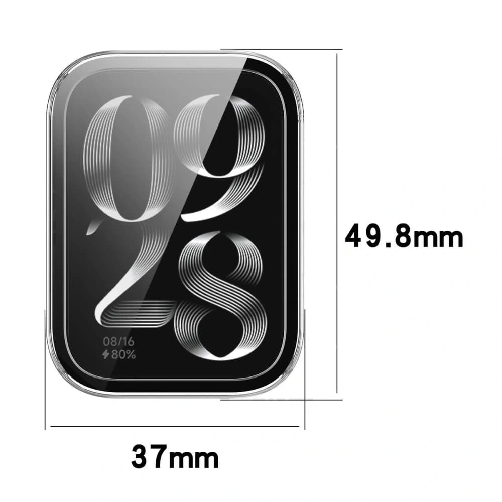 Bizon Case+Glass Watch Xiaomi Mi Smart Band 9 Pro clear