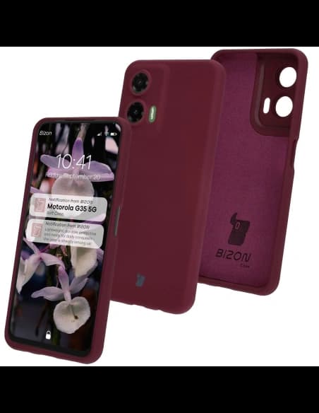 Silikonové pouzdro Bizon Soft Case pro Motorola Moto G35 5G tmavě fialové