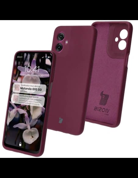 Bizon Soft Case Motorola Moto G55 5G dunkelviolett