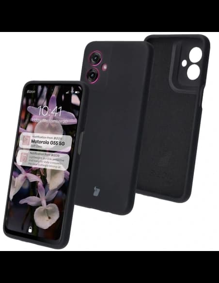 Bizon Soft Case Motorola Moto G55 5G schwarz