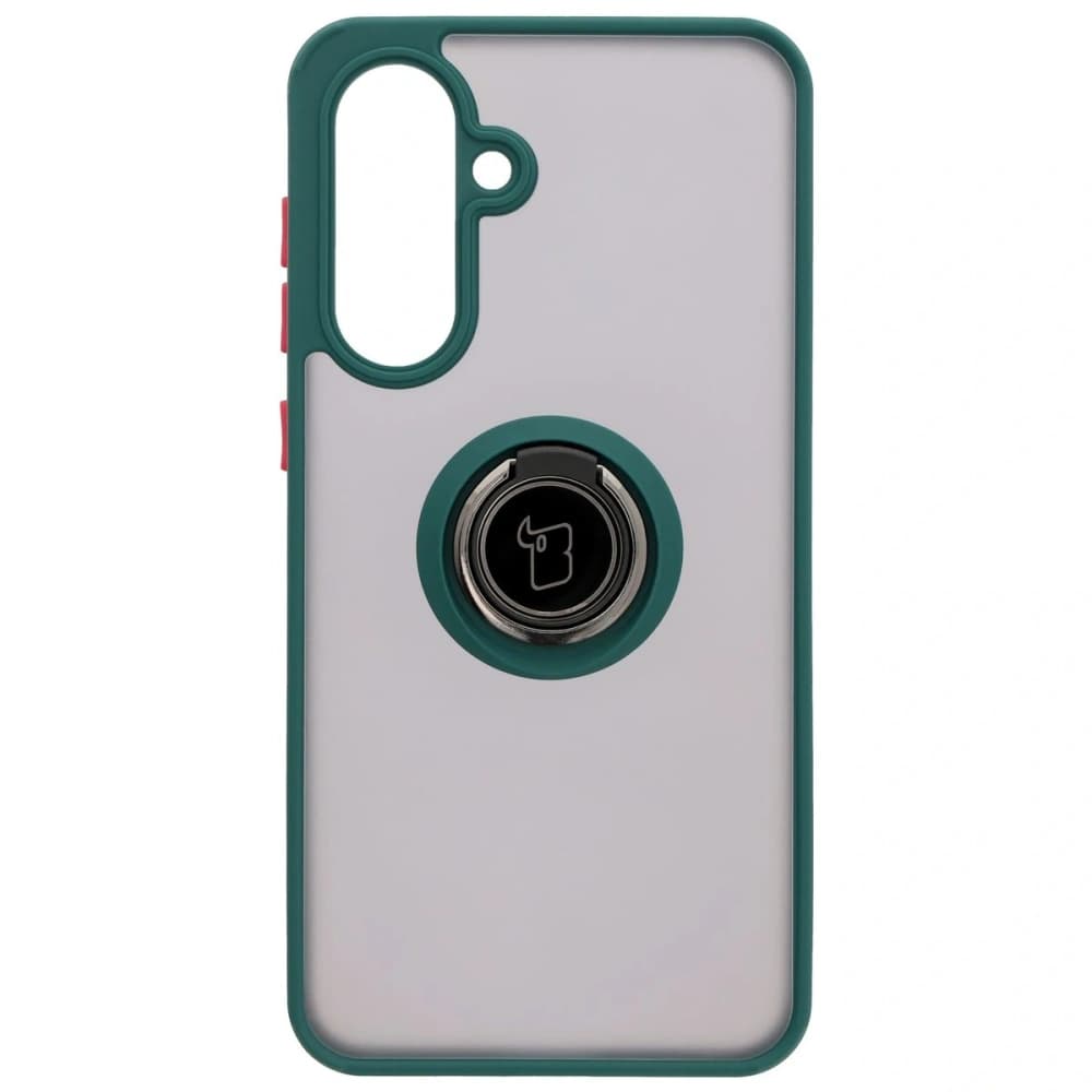 Bizon Case Hybrid Ring Samsung Galaxy A36 5G / A56 5G füstös sötétzöld kerettel - 2