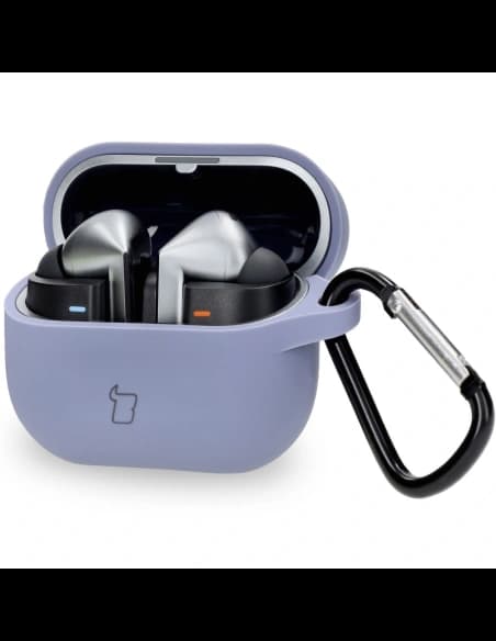 Bizon Case Headphone Silicone Samsung Galaxy Buds 3 / 3 Pro grey