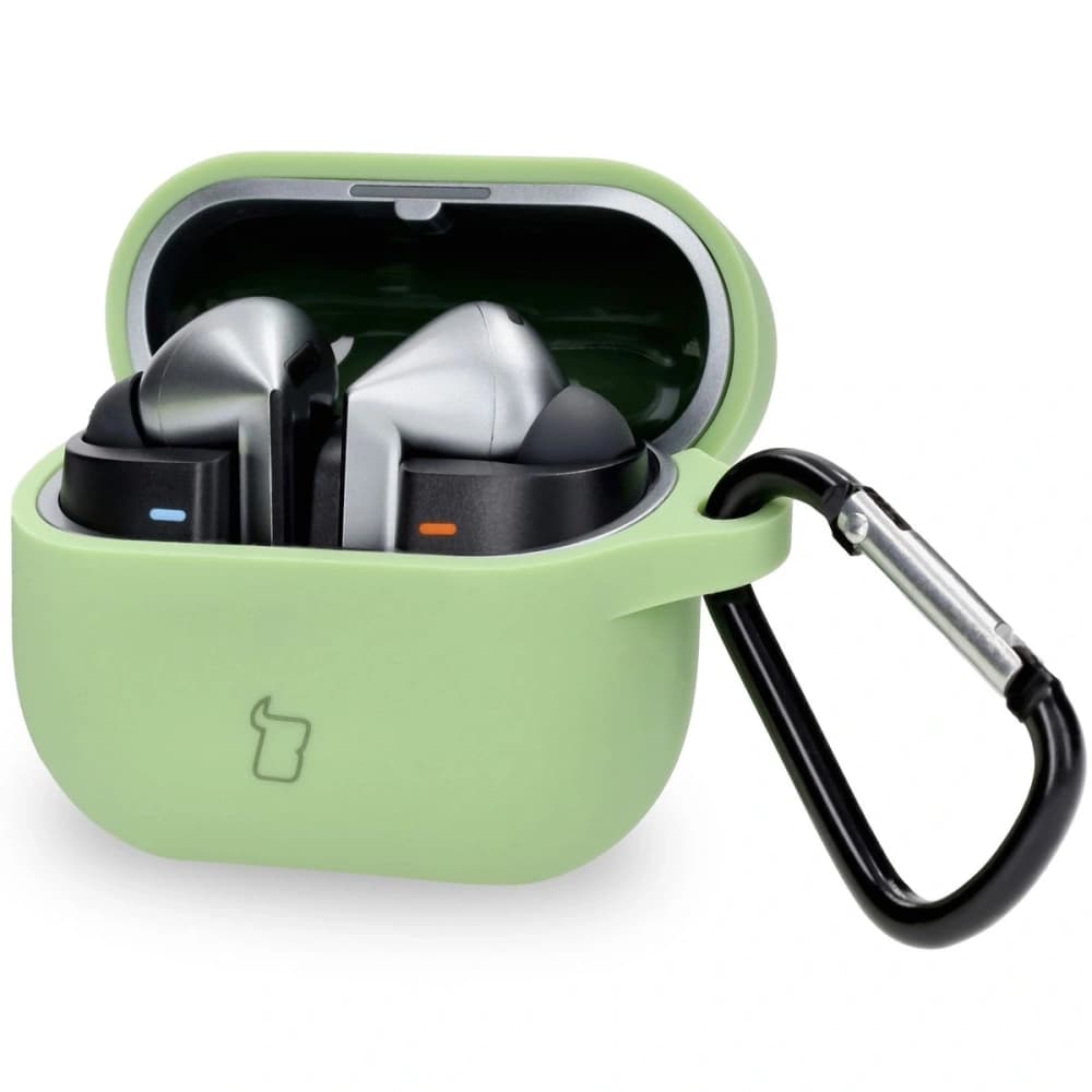 Bizon Case Headphone Silicone Samsung Galaxy Buds 3 / 3 Pro light green - 1
