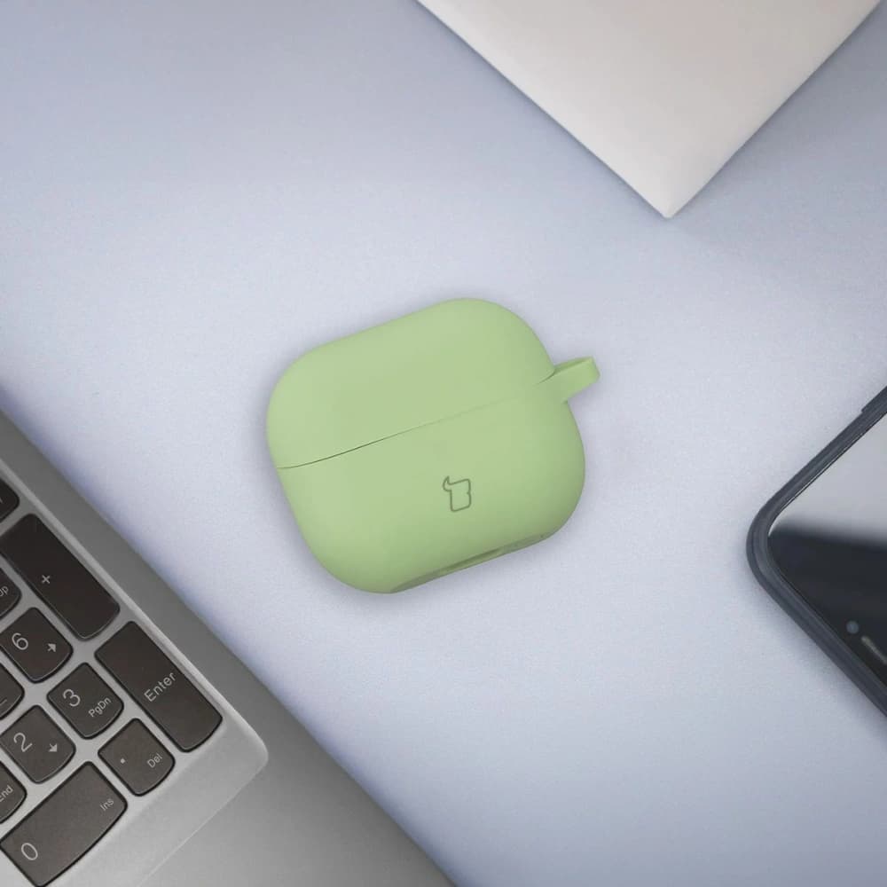 Bizon Case Headphone Silicone Samsung Galaxy Buds 3 / 3 Pro light green - 3