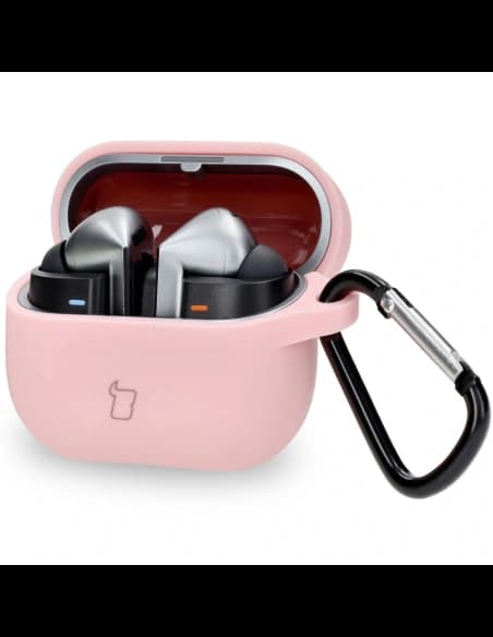 Bizon Case Headphone Silicone Samsung Galaxy Buds 3 / 3 Pro light pink