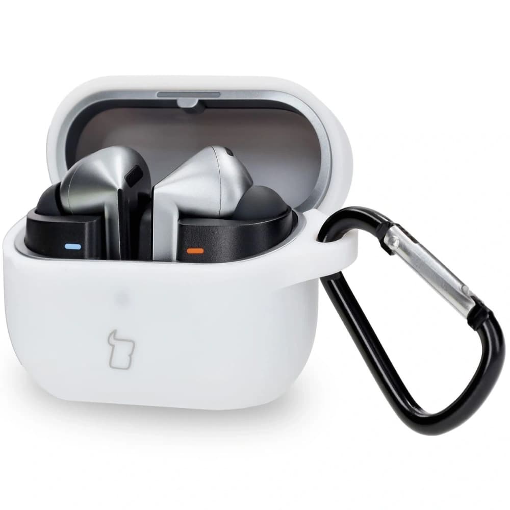 Bizon Case Headphone Silicone Samsung Galaxy Buds 3 / 3 Pro white - 1