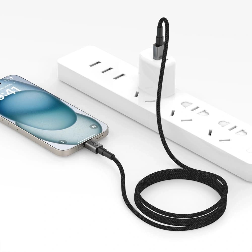 Tech-Protect Ultraboost DNA USB-A / Lightning kábel 15W/2.4A 200cm Vas Szürke - 5