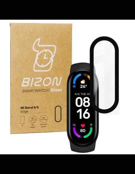 Bizon Glass Edge Xiaomi Mi Band 6 / 5 fekete