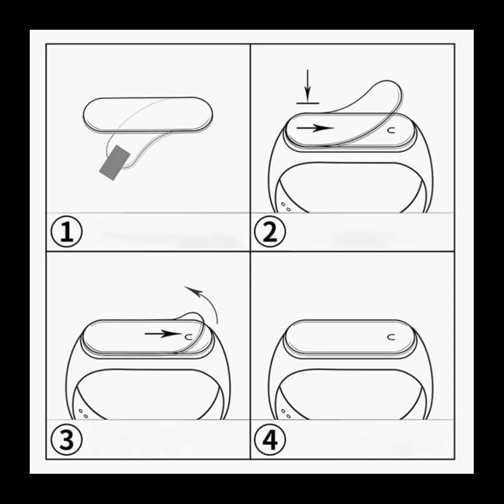 Bizon Glass Edge Xiaomi Mi Band 6 / 5 fekete - 8