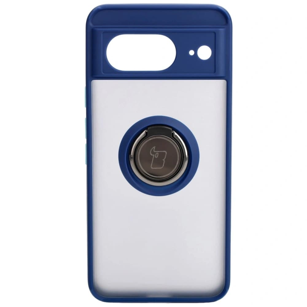 Bizon Case Hybrid Ring Google Pixel 8 fumurie cu un cadru albastru marin - 2