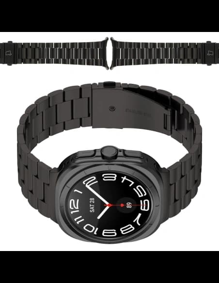 Bizon Strap Óra Aura Samsung Galaxy Watch Ultra 47 mm fekete