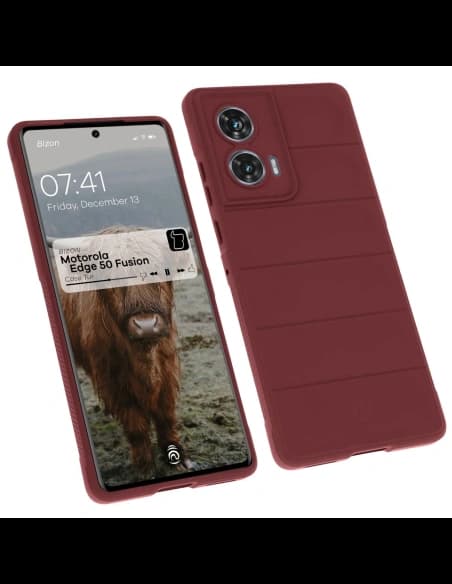 Bizon Case Tur Motorola Edge 50 Fusion dunkel lila