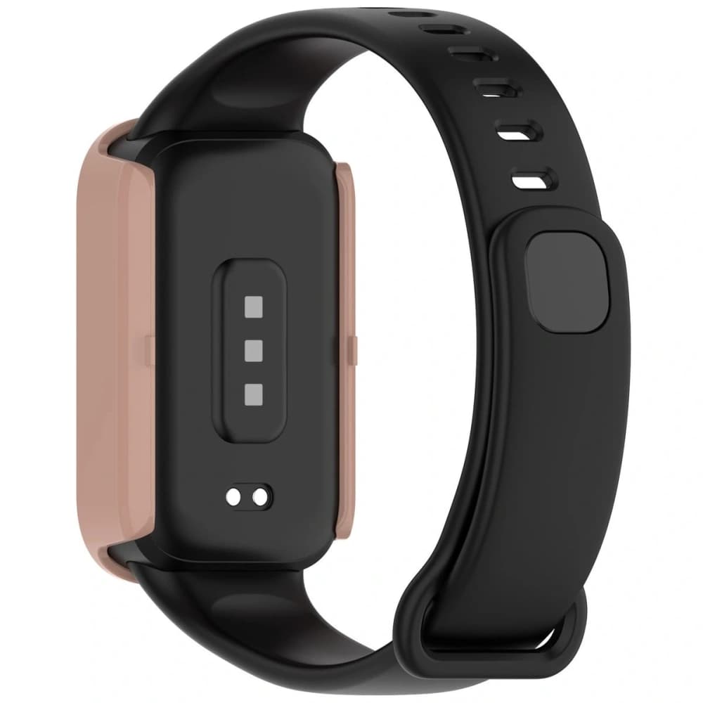 Etui ze skla na hodinky Bizon Case+Glass Watch do Xiaomi Smart Band 9 Active / Redmi Smart Band 3 růžové - 5