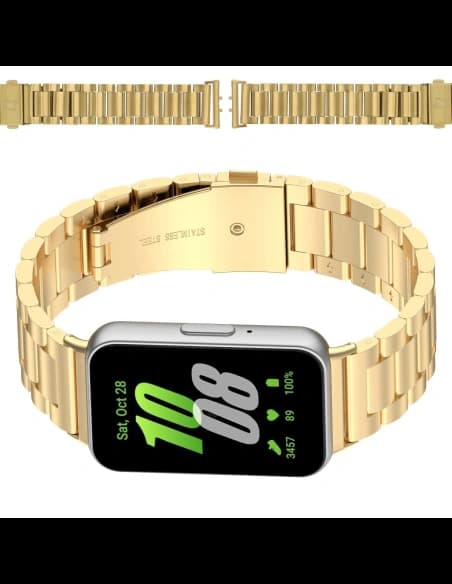 Bizon Strap Uhr Aura Samsung Galaxy Fit 3 gold
