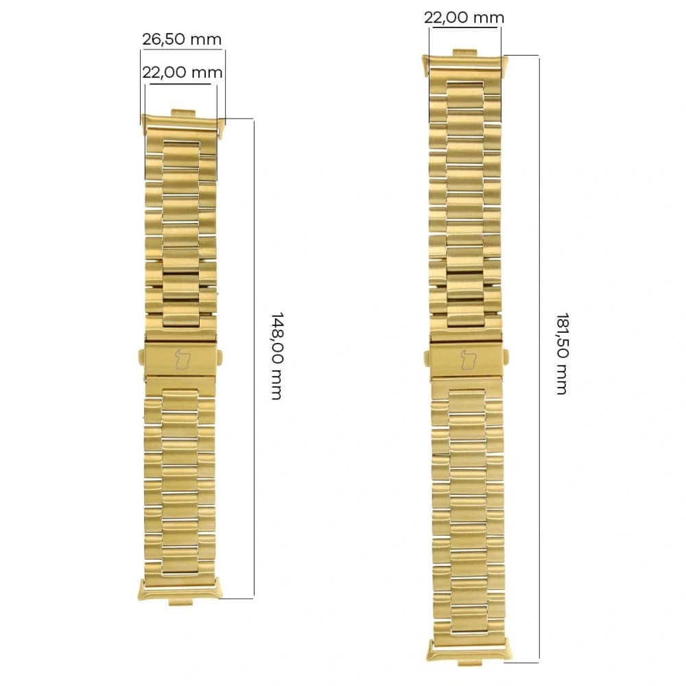 Pásek z nerezové oceli Bizon Strap Watch Aura pro Xiaomi Redmi Watch 4 / Smart Band 8 Pro / 9 Pro zlatý - 3