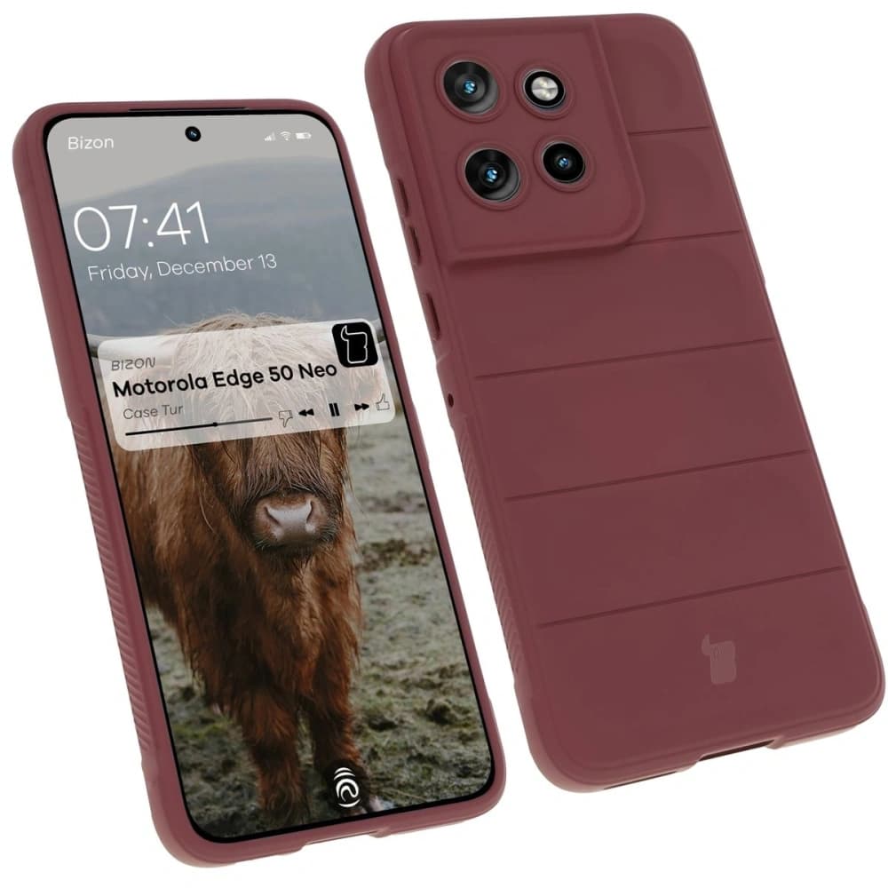 Pancéřové pouzdro Bizon Case Tur pro Motorola Edge 50 Neo tmavě fialové - 1