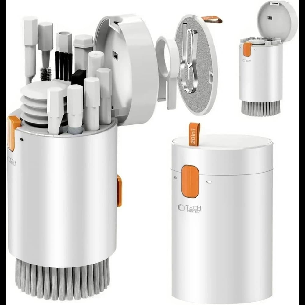 Zestaw czyszczący do telefonu / słuchawek / laptopa Tech-Protect CS01 Cleaner Set 20in1 For Phone & Earphone & Tablet & Laptop White - 3