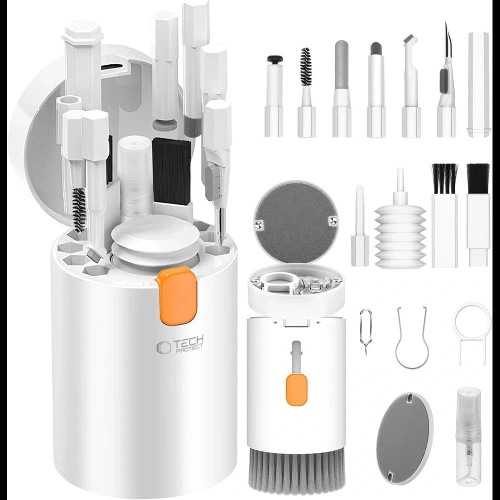 Zestaw czyszczący do telefonu / słuchawek / laptopa Tech-Protect CS01 Cleaner Set 20in1 For Phone & Earphone & Tablet & Laptop White - 4