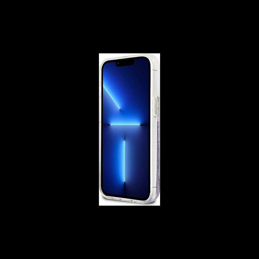 [OUTLET] Etui Guess GUHCP13SLFLSU Apple iPhone 13 mini fialové/purple hardcase Flower Liquid Glitter - 5