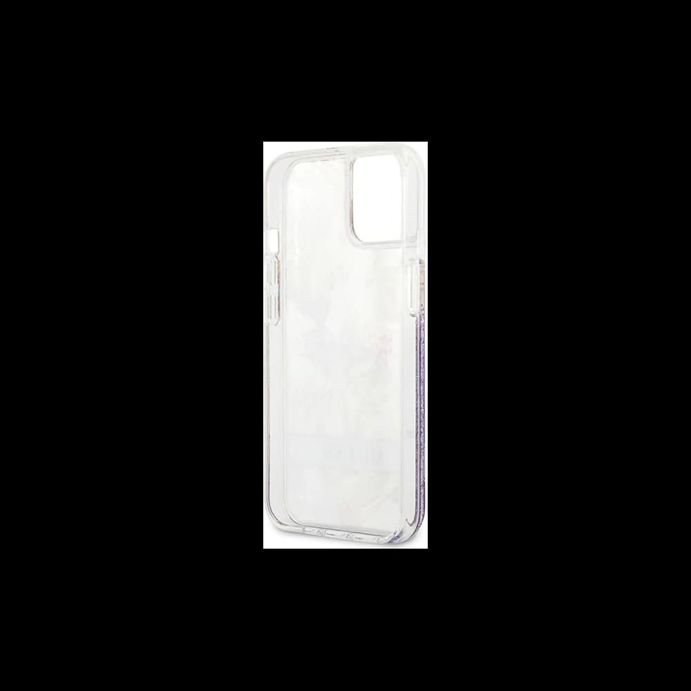 [OUTLET] Etui Guess GUHCP13SLFLSU Apple iPhone 13 mini fialové/purple hardcase Flower Liquid Glitter - 7