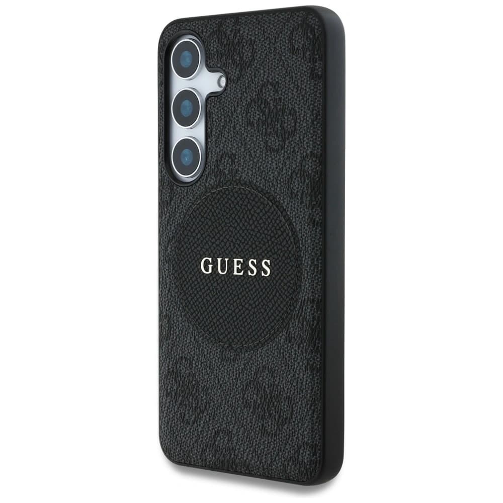 Guess Patch Rotund 4G Logo Clasic MagSafe Samsung Galaxy S25+ Plus negru - 2