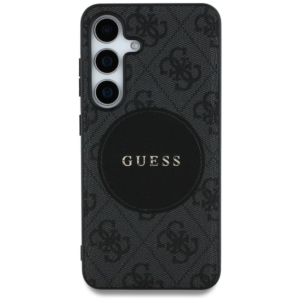 Guess Patch Rotund 4G Logo Clasic MagSafe Samsung Galaxy S25+ Plus negru - 3