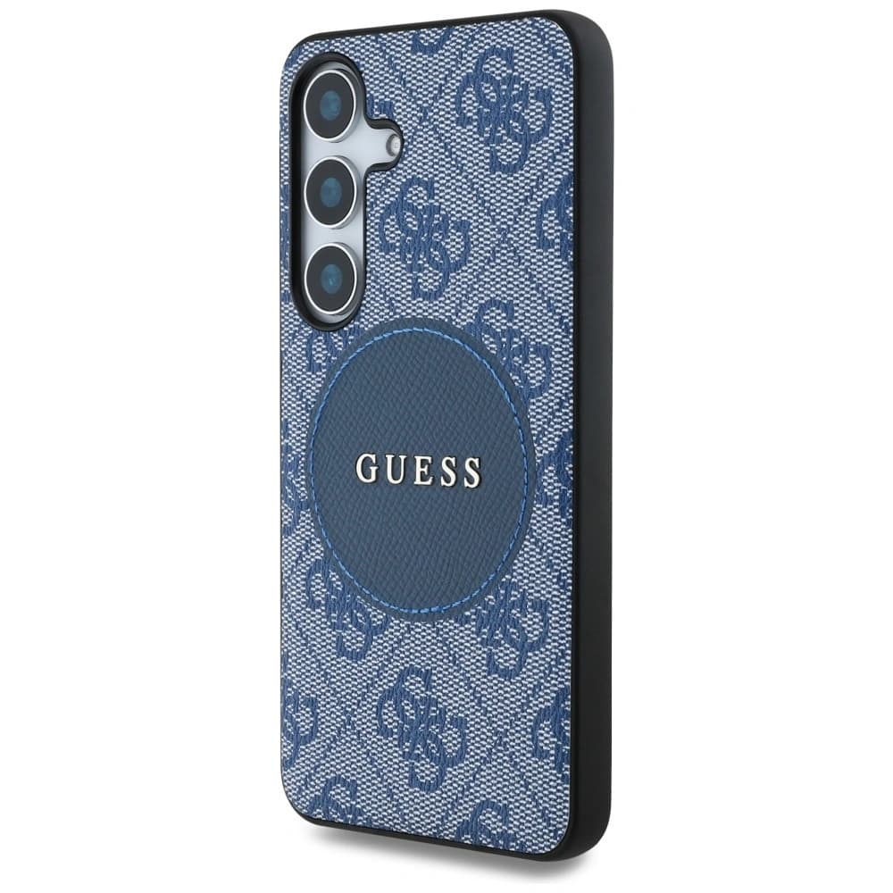 Guess 4G Round Patch Classic Logo MagSafe Samsung Galaxy S25+ Plus albastru - 2