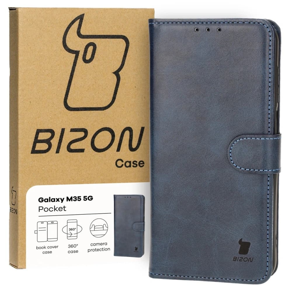 Bizon Case Pocket Samsung Galaxy M35 5G albastru marin - 2