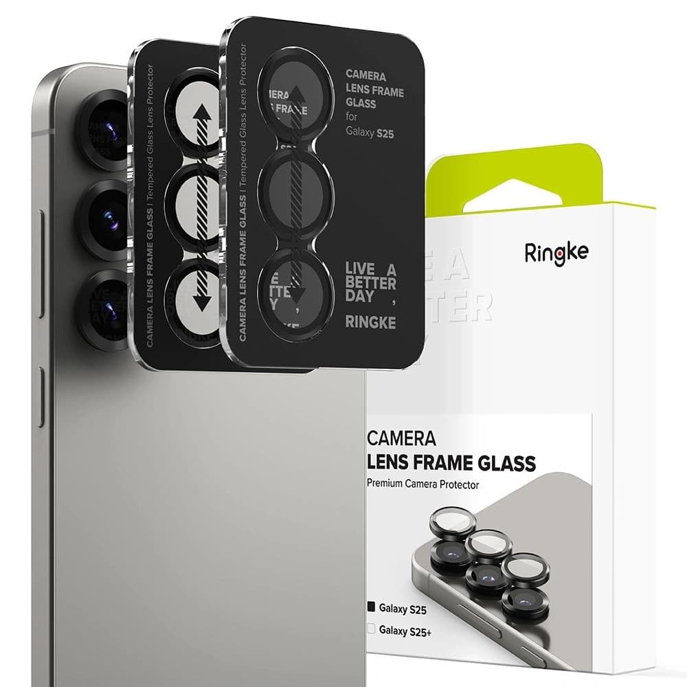 Ringke Camera Frame Protector Samsung Galaxy S25 Black [2 PACK] - 1