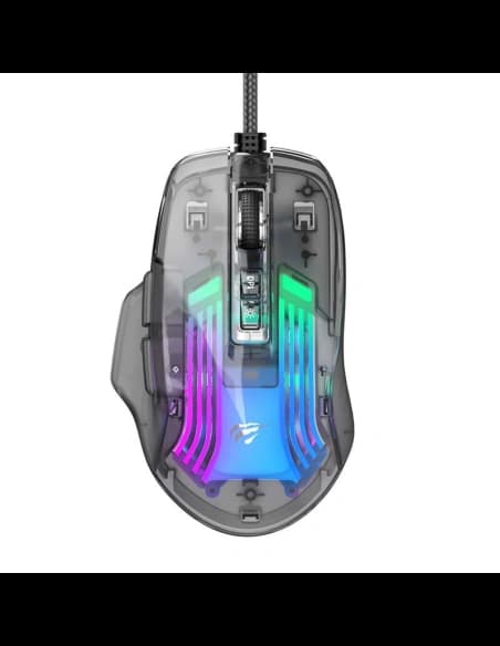 Przewodowa mysz gamingowa HAVIT MS1011SE (transparentna/czarna)