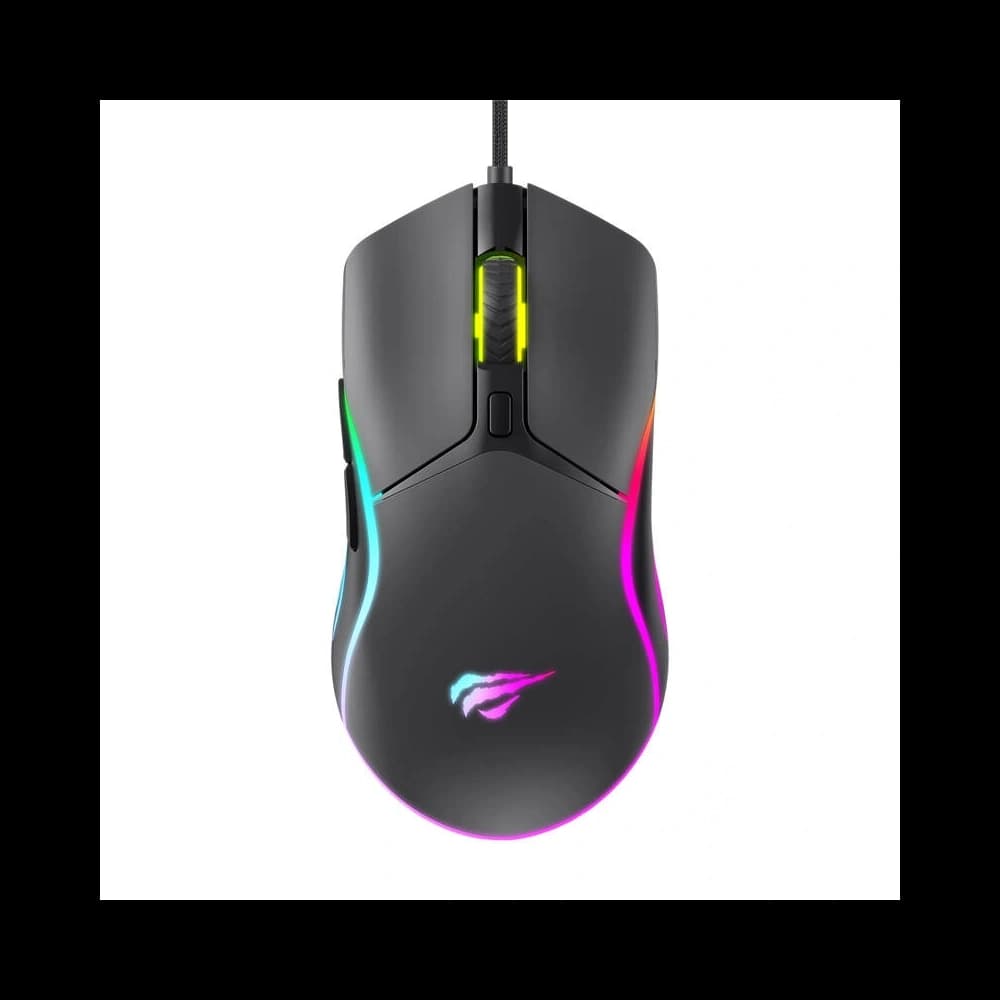 HAVIT MS1029 RGB vezetékes játék egér (fekete) - 1