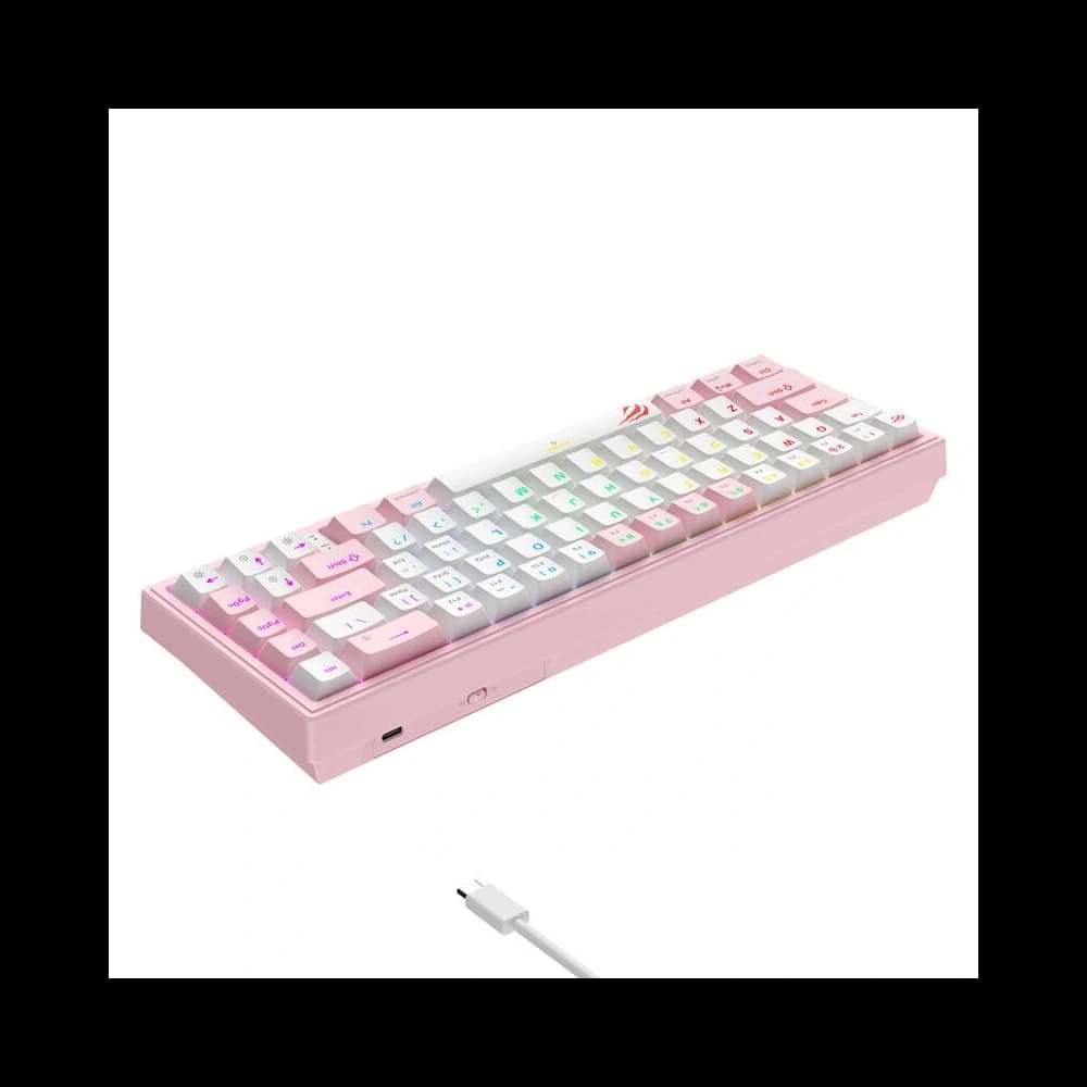 Tastatură mecanică de gaming HAVIT KB874L RGB (roz și alb) - 4