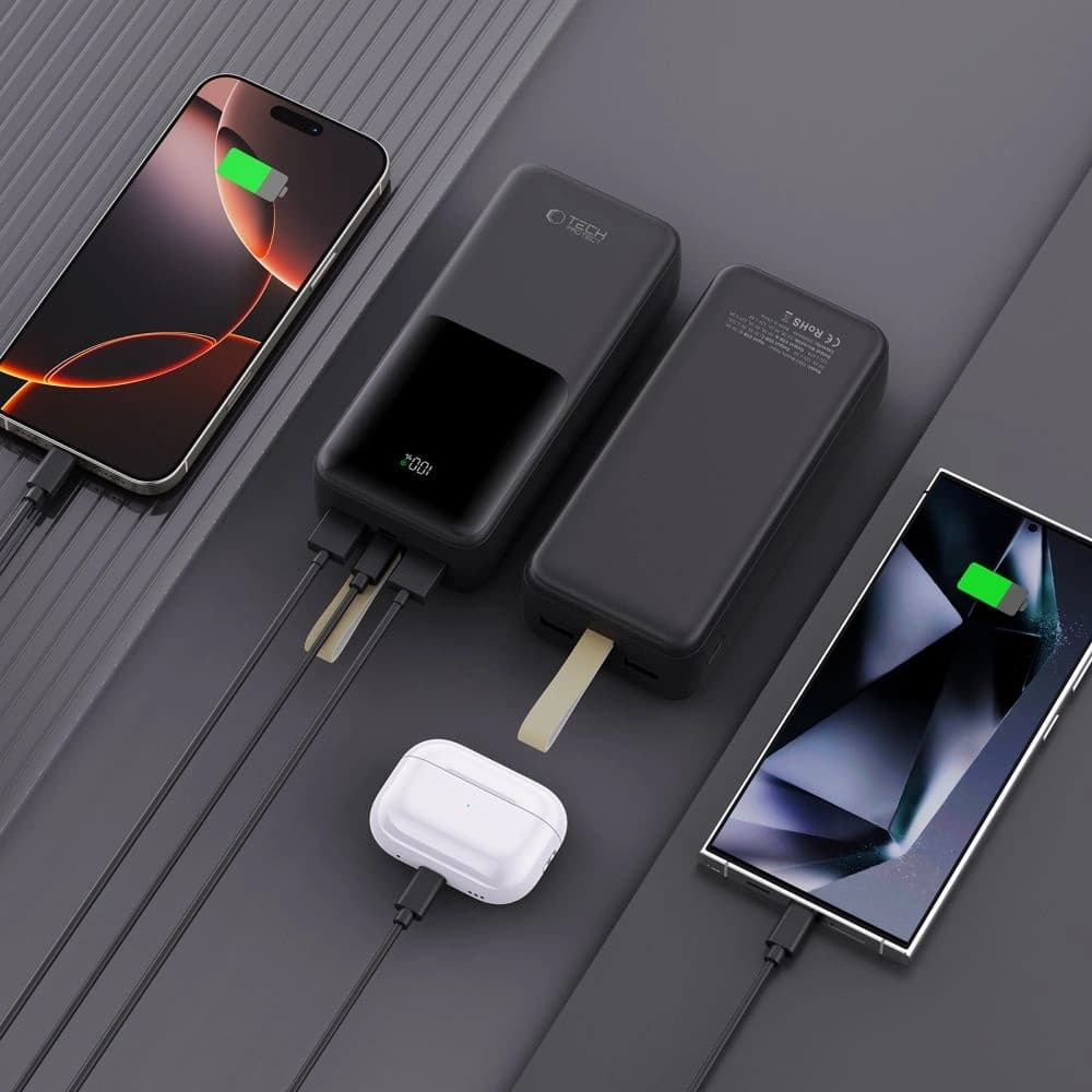 Tech-Protect PB03 Powerbank 30000mAh 22.5W Negru - 6