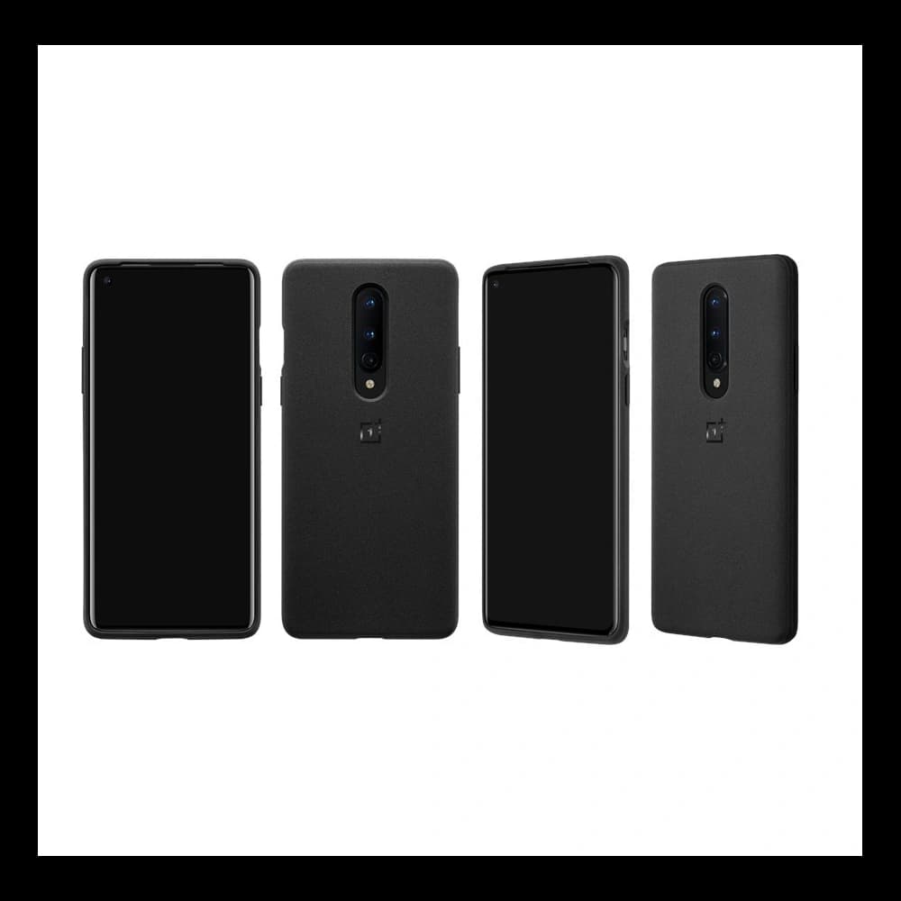 OnePlus 8 Sandstone Bumper Case Black - 5