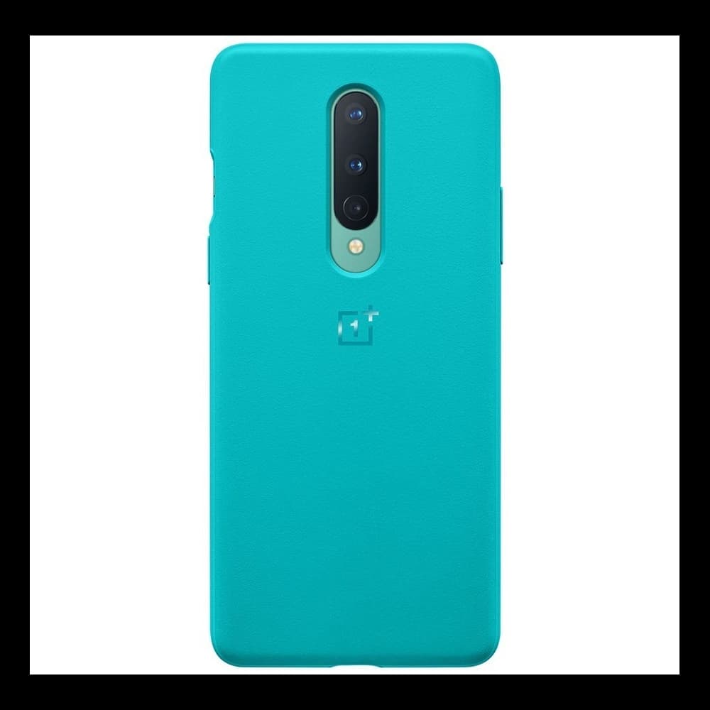 OnePlus 8 Sandstone Bumper Case Cyan - 2