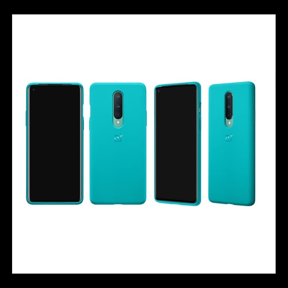 OnePlus 8 Sandstone Bumper Case Cyan - 5