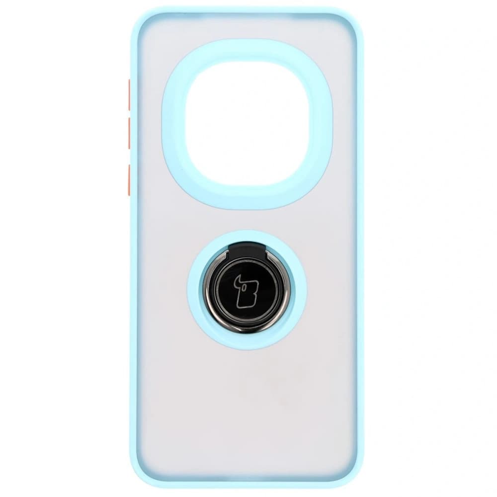 Bizon Case Hybrid Ring Honor Magic7 Pro nuanțat cu un cadru de culoare albastru deschis. - 2