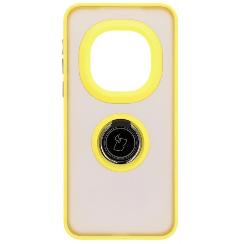 Bizon Case Hybrid Ring Honor Magic7 Pro getönt mit einem gelben Rahmen. - 2