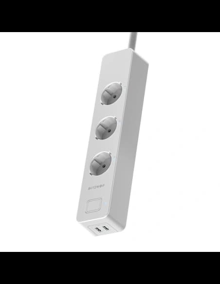 Inteligentna listwa zasilająca Blitzwolf BW-SHP9, 3 gniazda + 2x USB, 15A, 3300W