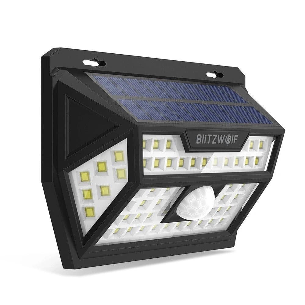 Blitzwolf BW-OLT1 Außen-LED-Solarlampe mit Bewegungs- und Dämmerungssensor, 2200mAh - 1