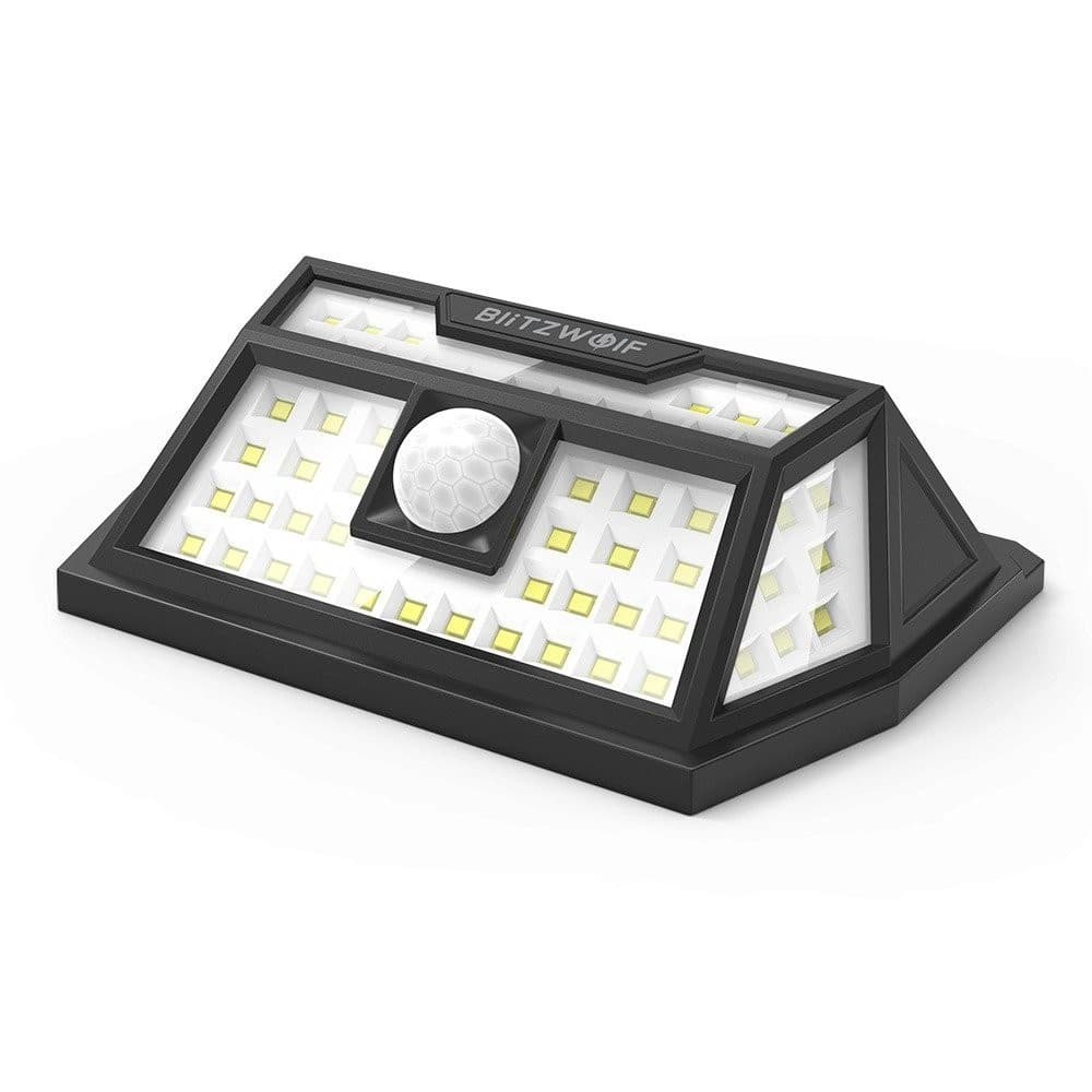 Blitzwolf BW-OLT1 Außen-LED-Solarlampe mit Bewegungs- und Dämmerungssensor, 2200mAh - 2