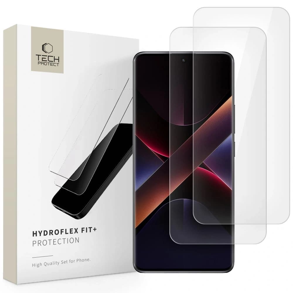 Tech-Protect Hydroflex Fit+ Xiaomi Redmi Note 14 Pro 5G / 14 Pro+ Plus 5G / Poco X7 5G Klar [2 PACK] - 1